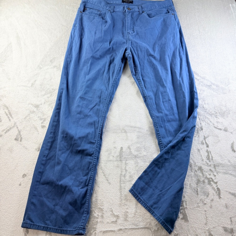 Banana Republic Straight Fit Blue Pants Men's 36x32 Cotton Stretch 5-Pocket